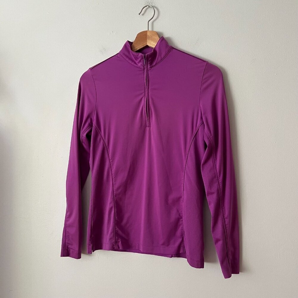 Peter Millar Women's Sun Comfort Purple 1/4 Zip Golf Active Pullover Size XS